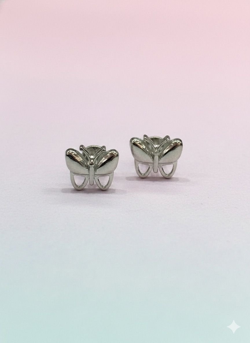 92.5 silver Butterfly  studs